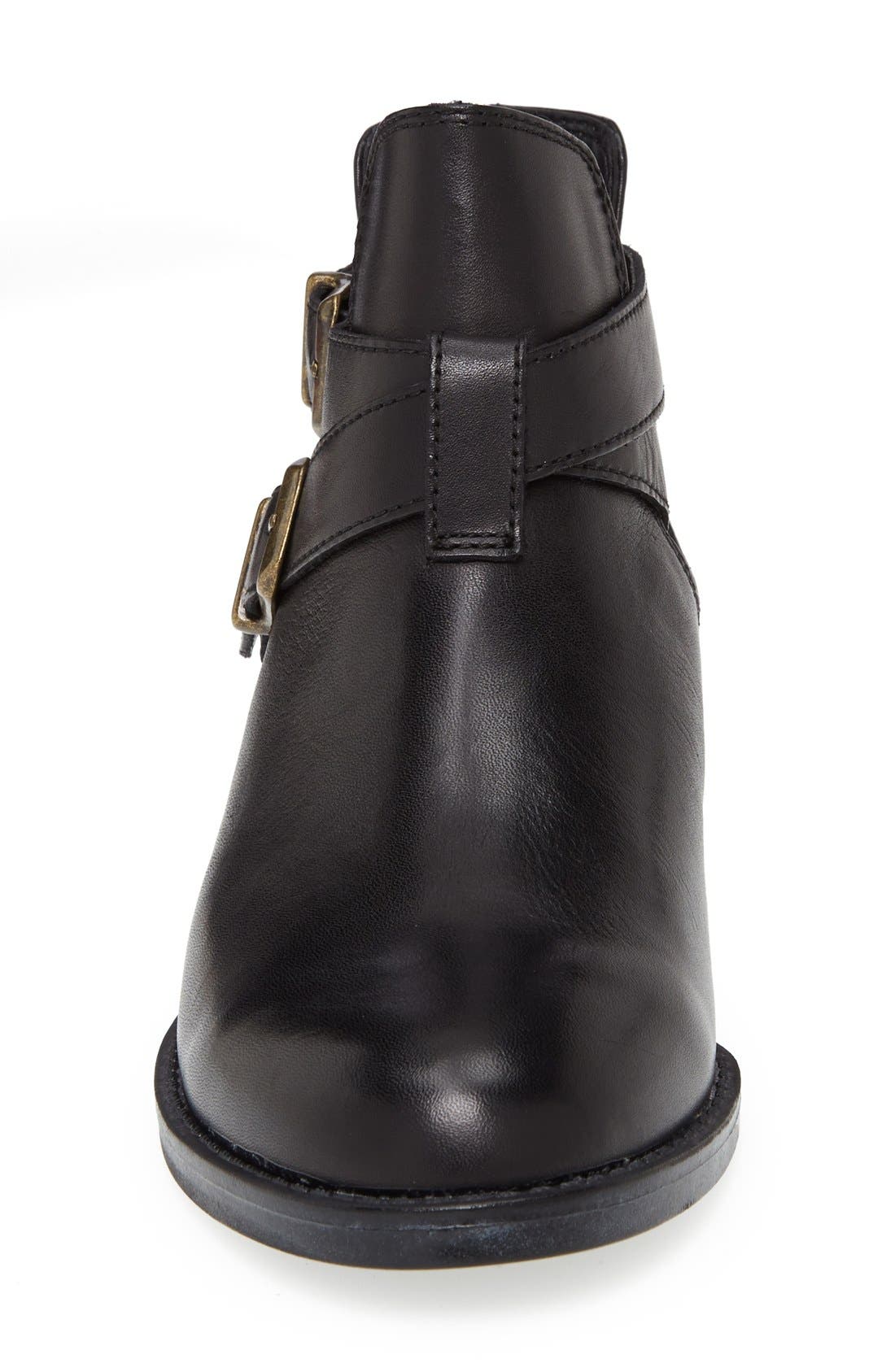 'Raine' Leather Bootie, Alternate, color, BLACK LEATHER