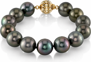 The Pearl Source 11-12mm Tahitian South Sea Pearl Bracelet - Premier AAAA Quality