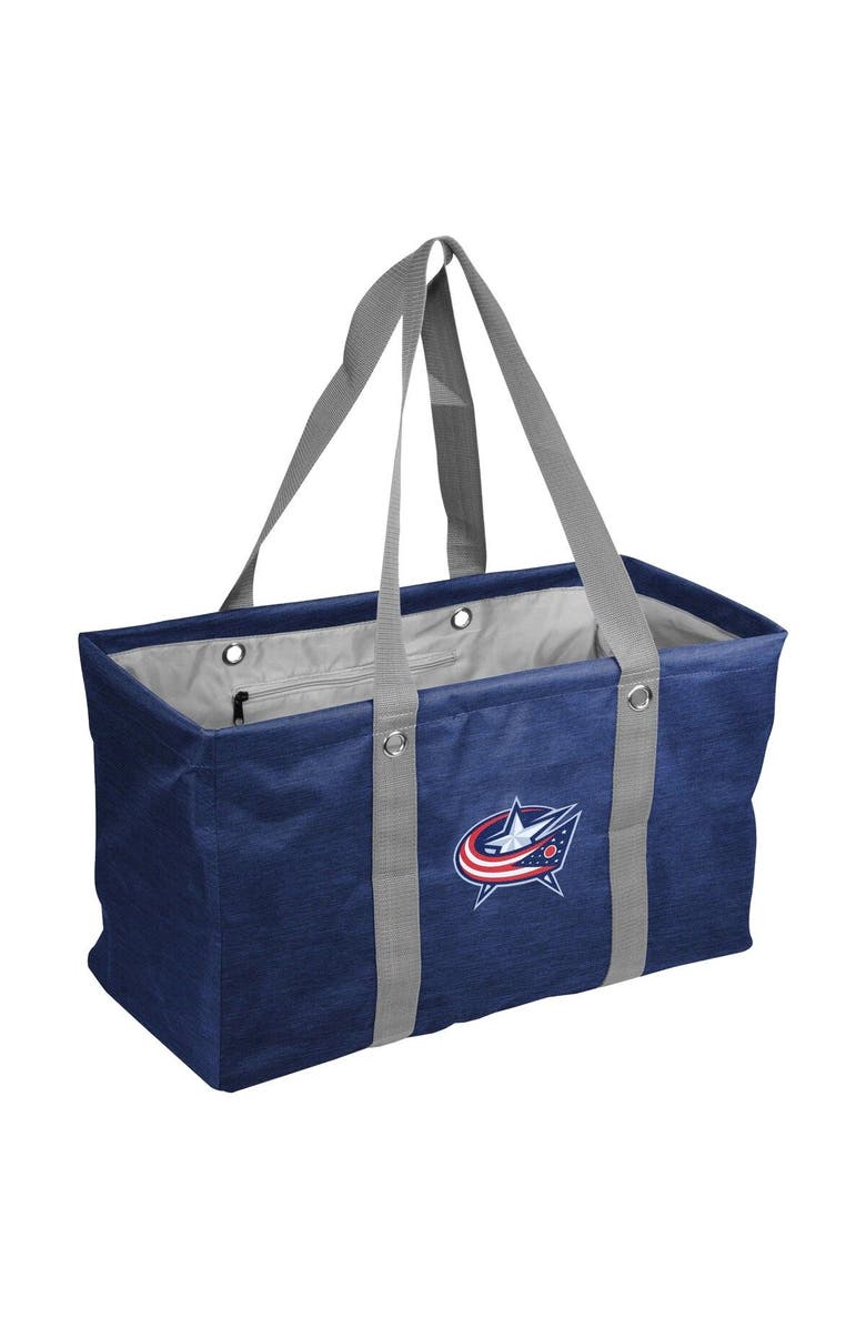 LOGO BRANDS Columbus Blue Jackets Crosshatch Picnic Caddy Tote Bag, Main, color, 
