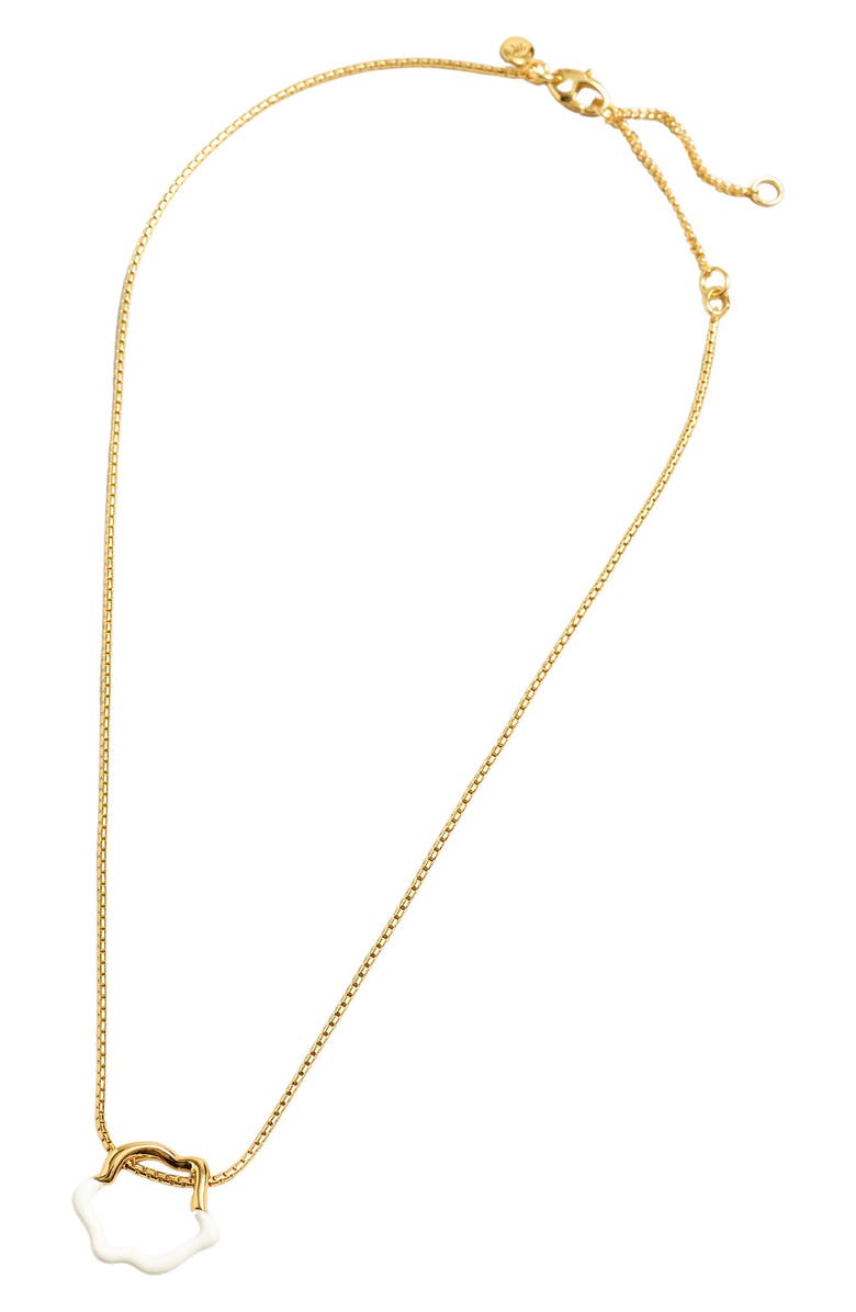 Madewell Dipped Enamel Pendant Necklace, Main, color, Lighthouse