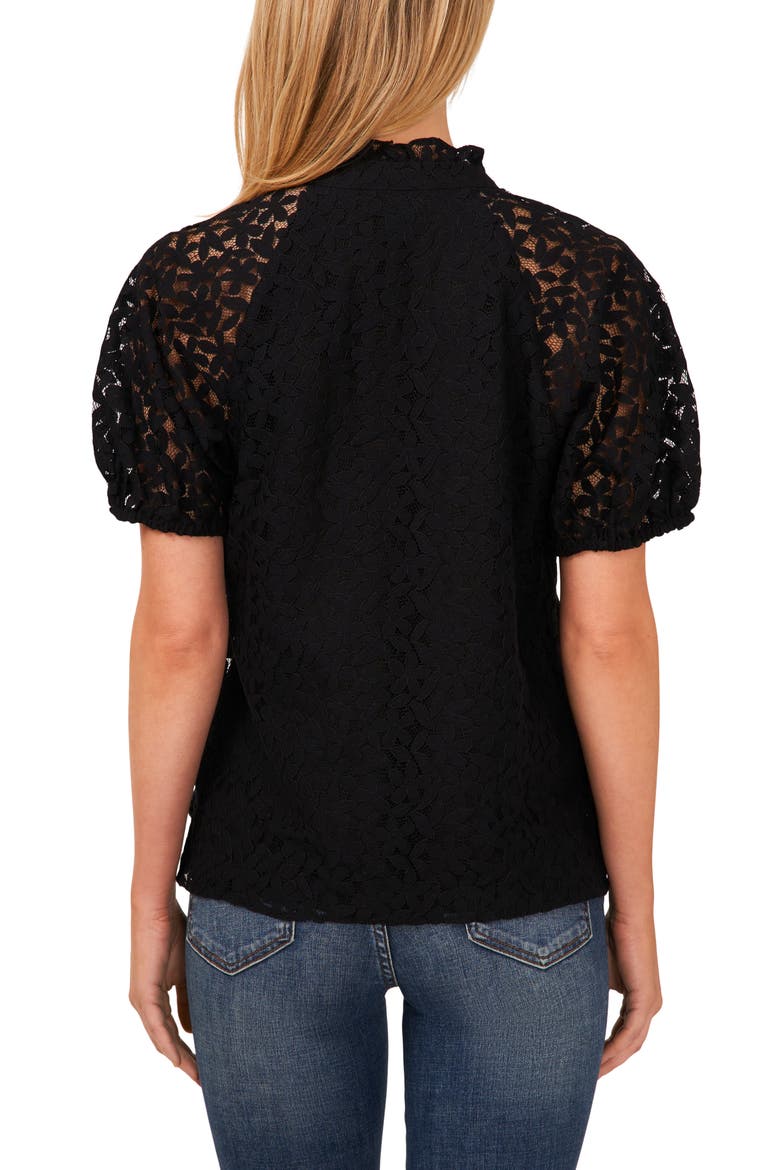 Raglan Sleeve Lace Top, Alternate, color, RICH BLACK