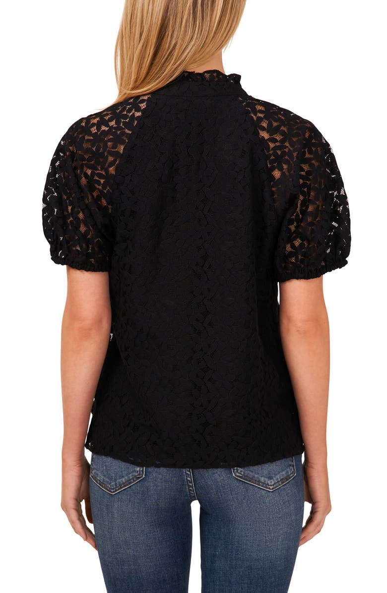 CeCe Raglan Sleeve Lace Top, Alternate, color, Rich Black