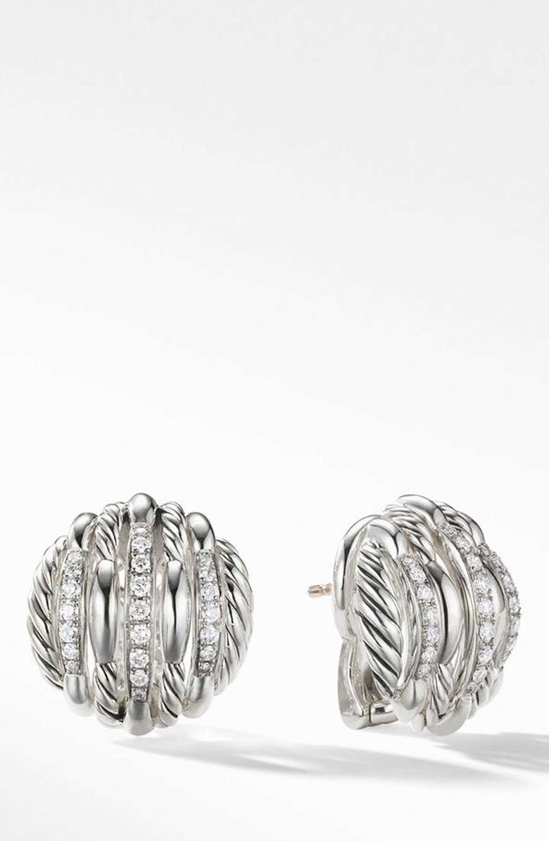 David Yurman Tides Stud Earrings with Diamonds, Main, color, 