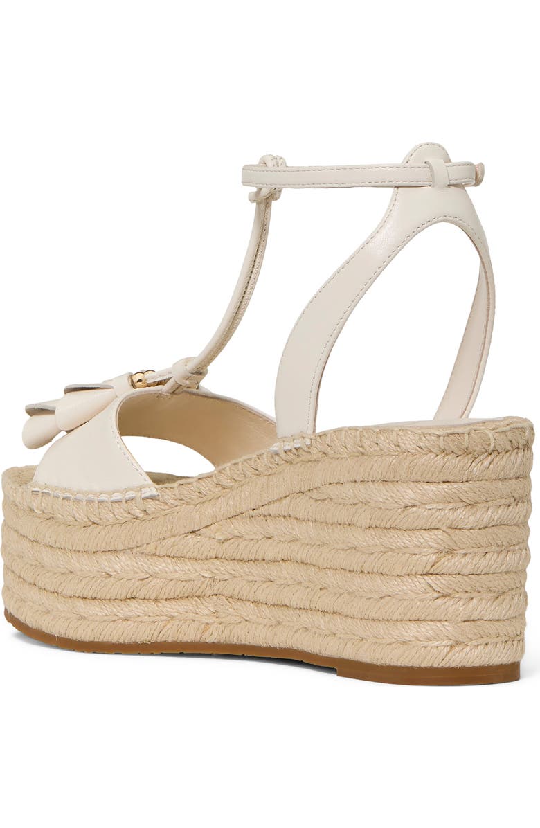 Kate Spade New York ankle strap espadrille platform wedge sandal, Alternate, color, Cream.