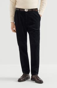 Brunello Cucinelli Garment-dyed trousers in cotton corduroy