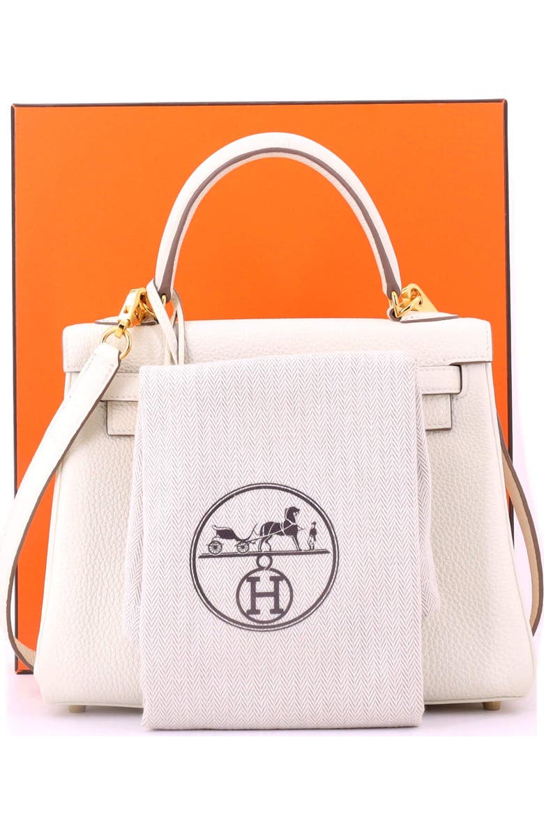 Pre-Owned Hermes Kelly Handbag Light Togo with Gold Hardware 25, Alternate, color, Mushroom