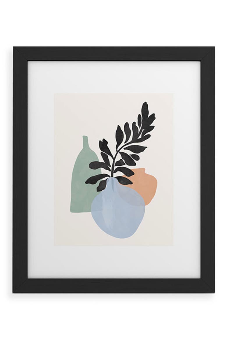 Sea Glass Vases Framed Wall Art, Main, color, BLACK FRAME 18X24