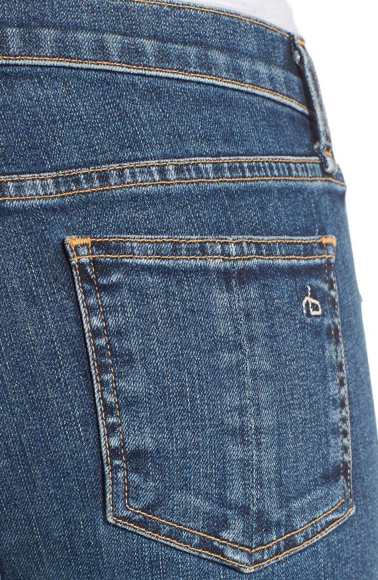 rag & bone /JEAN High Rise Raw Edge Crop Flare Jeans, Alternate, color, 