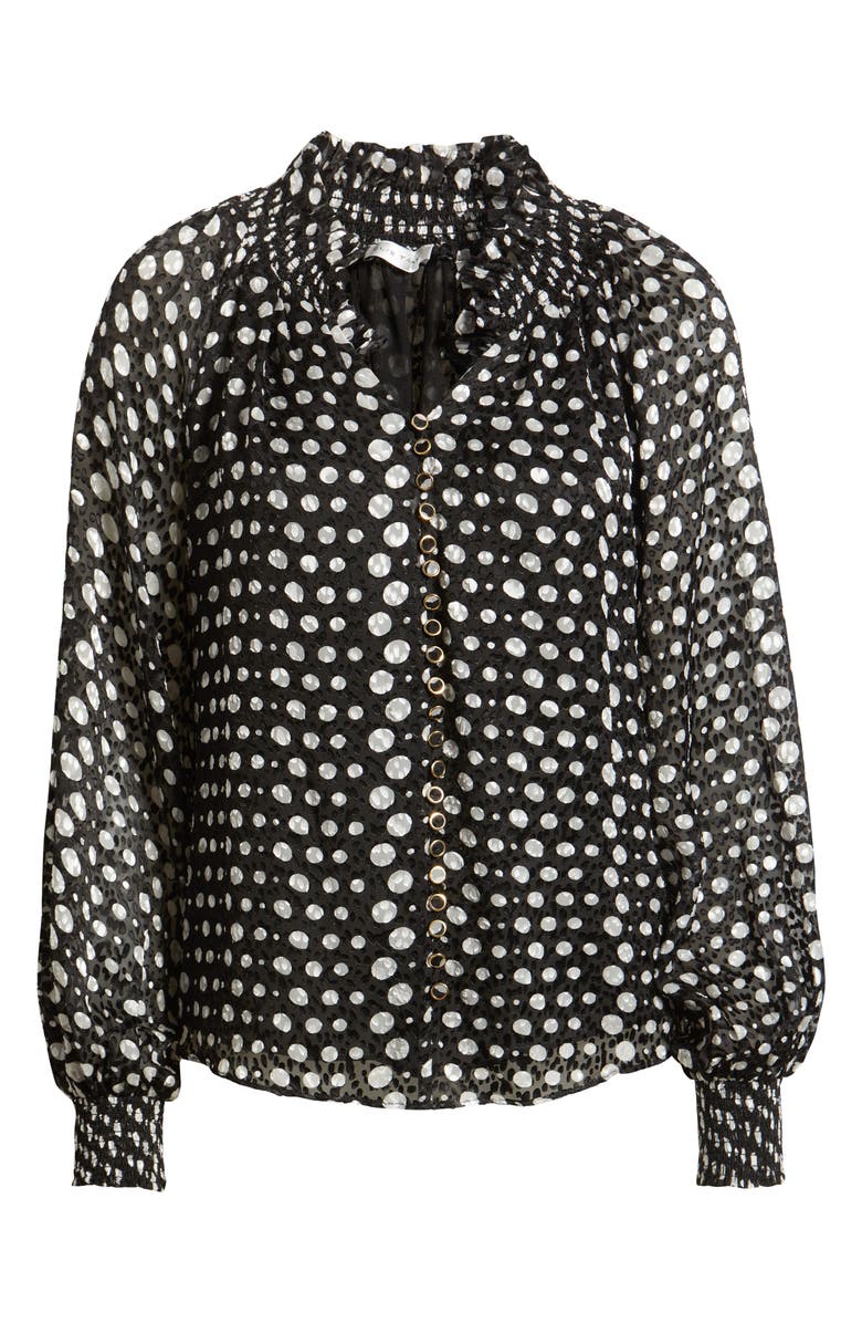 Elie Tahari The Rue Dot Top, Alternate, color, Noir And White Polka Dot
