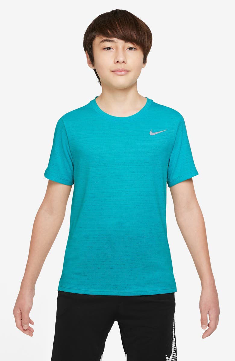 Nike Kids' Dri-FIT Miler Training T-Shirt, Main, color, 345 Dusty Cactus