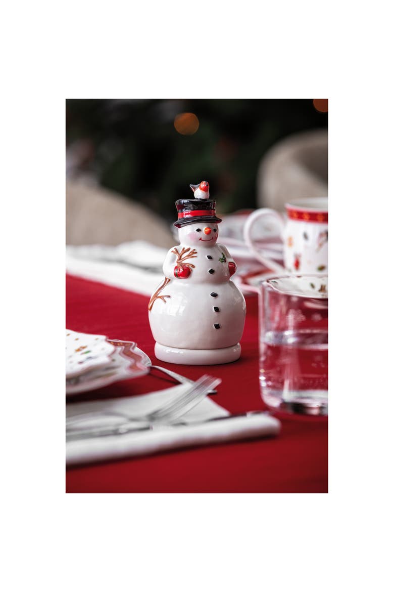 Nostalgic Melody Turning Snowman Music Figurine, Alternate, color, Multi