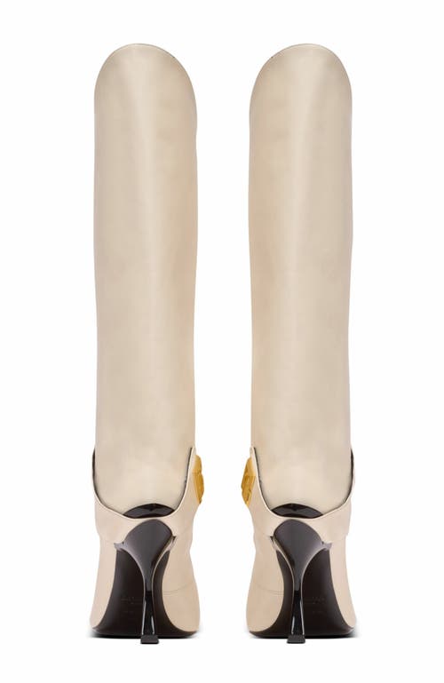 Balmain Twist Heeled Leather Boots In Multi