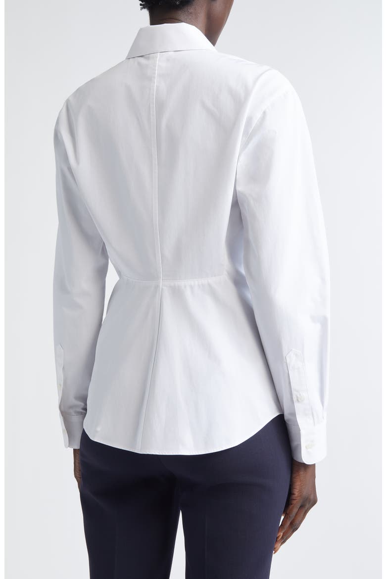 Fitted Cinch Waist Shirt, Alternate, color, WHITE