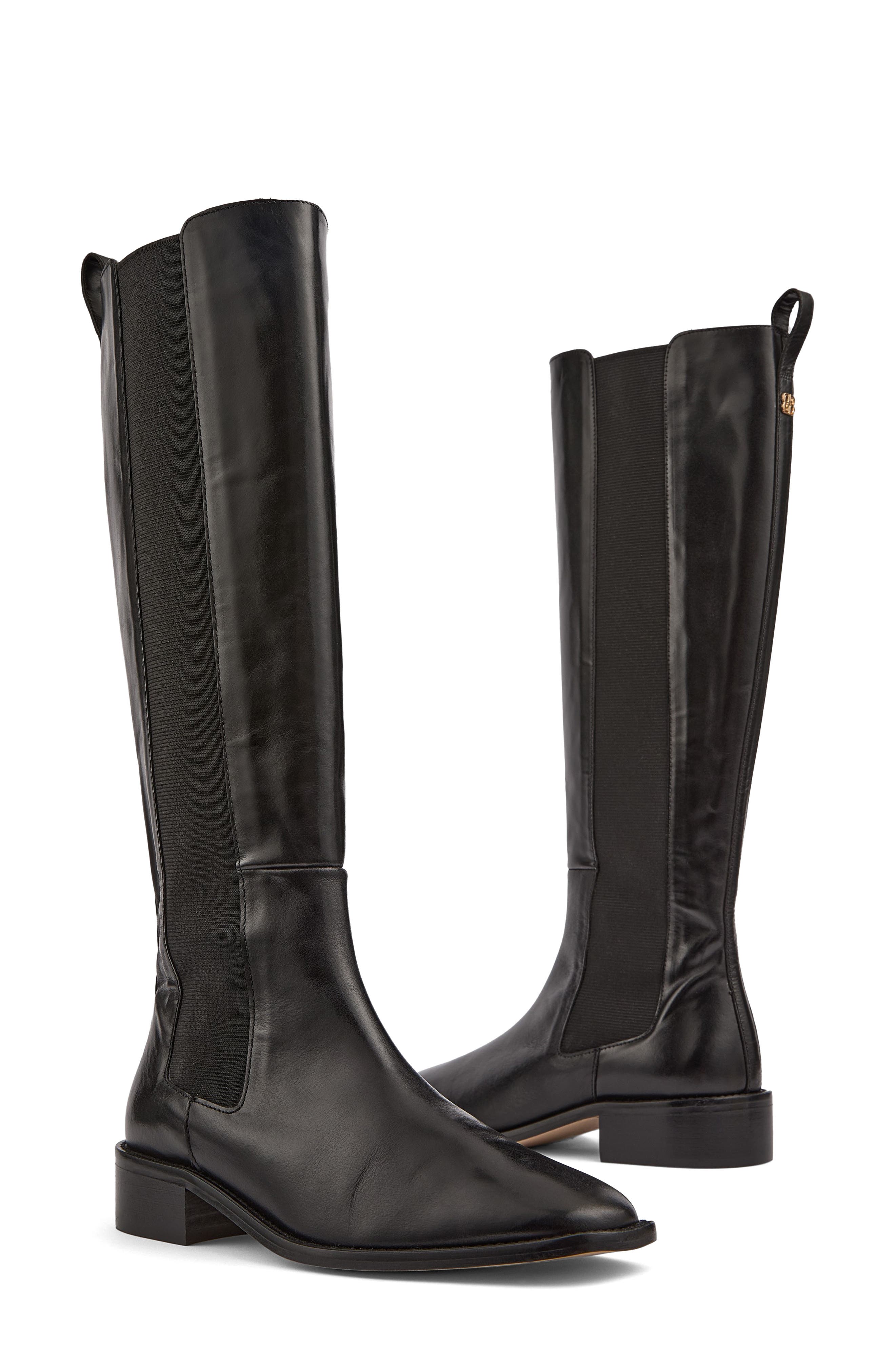 LK Bennett Zara Knee High Boot, Alternate, color, Black