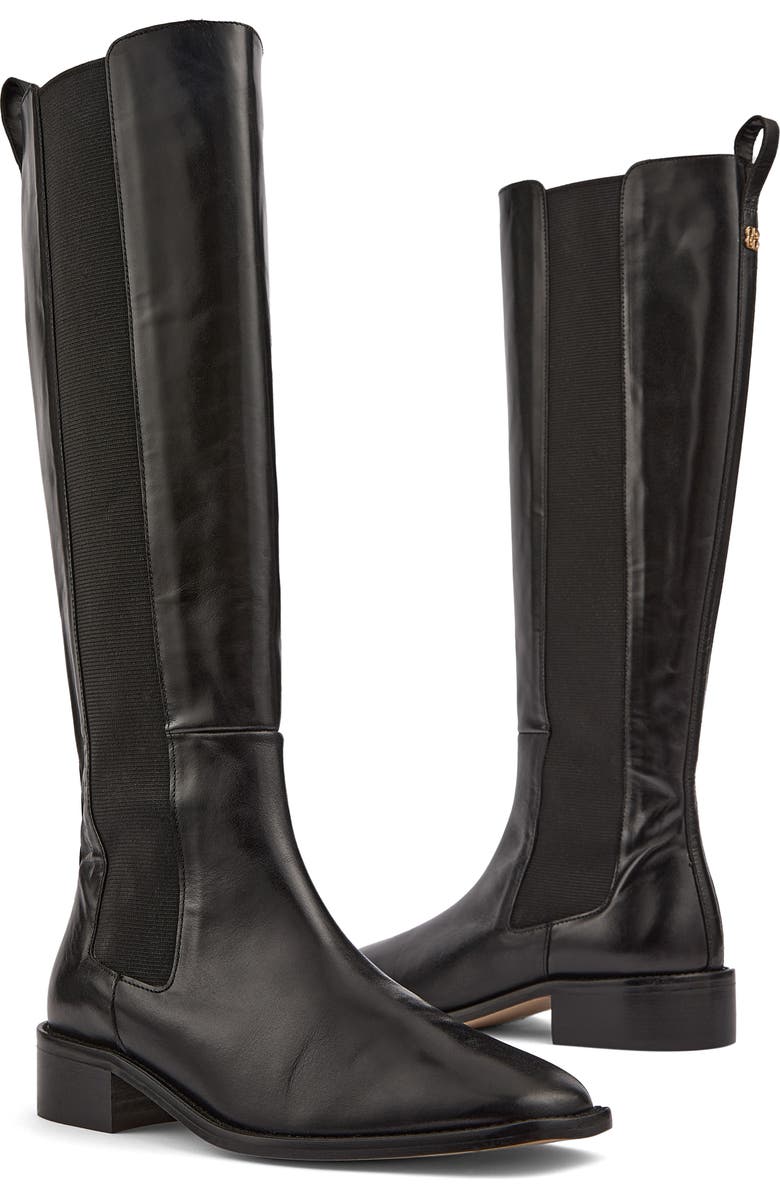 LK Bennett Zara Knee High Boot, Alternate, color, Black