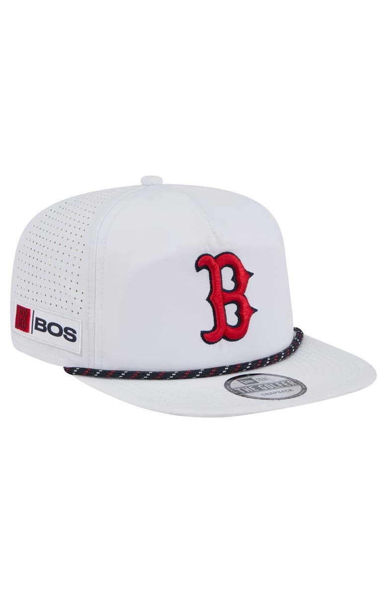 New Era Men's New Era White Boston Red Sox Perforated Golfer Snapback Hat, Main, color, 