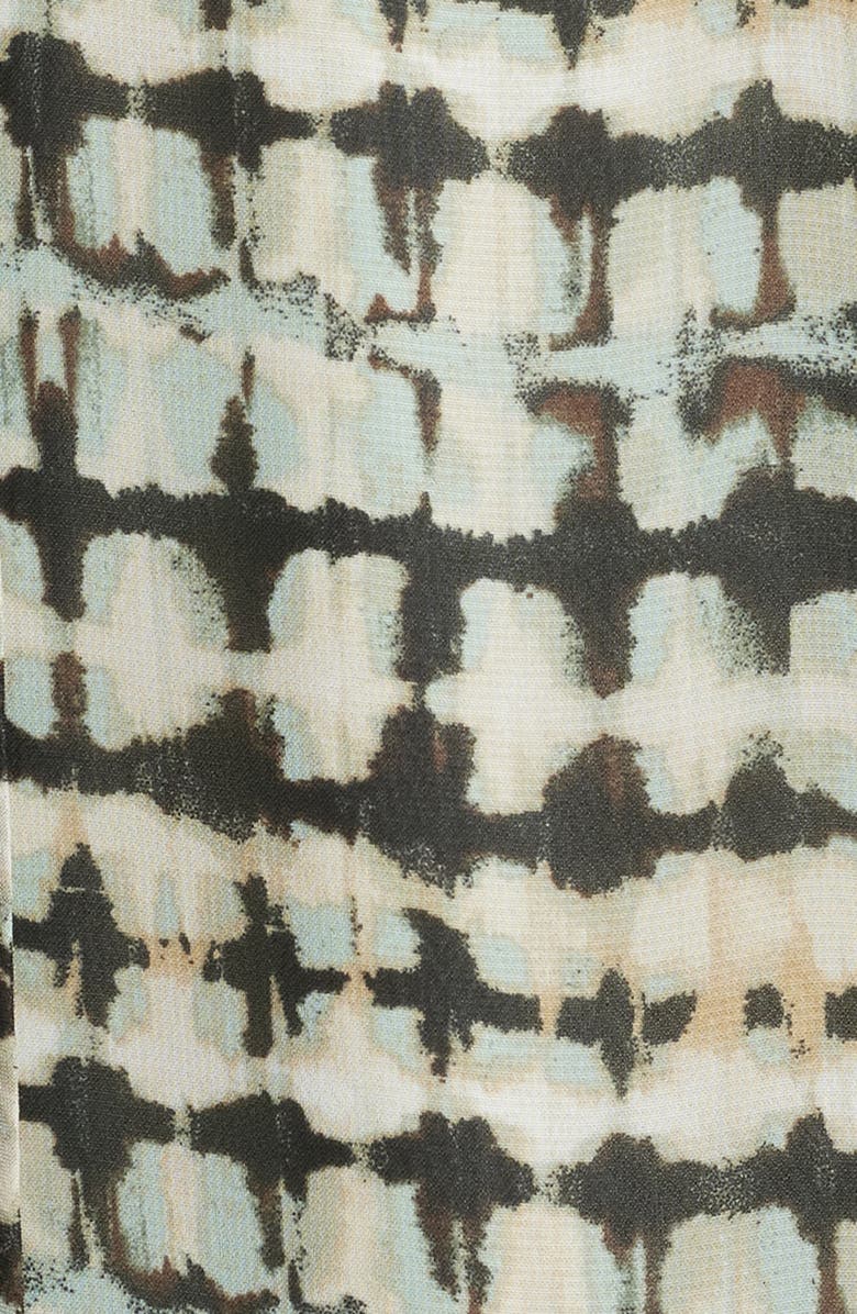 Anne Klein Ruffle Sleeve Tie Neck Top, Alternate, color, 