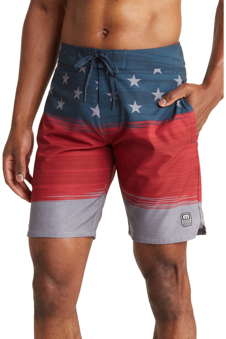 Starboard Shores Swimming Trunks, Main, color, HEATHER BLUE NIGHTS