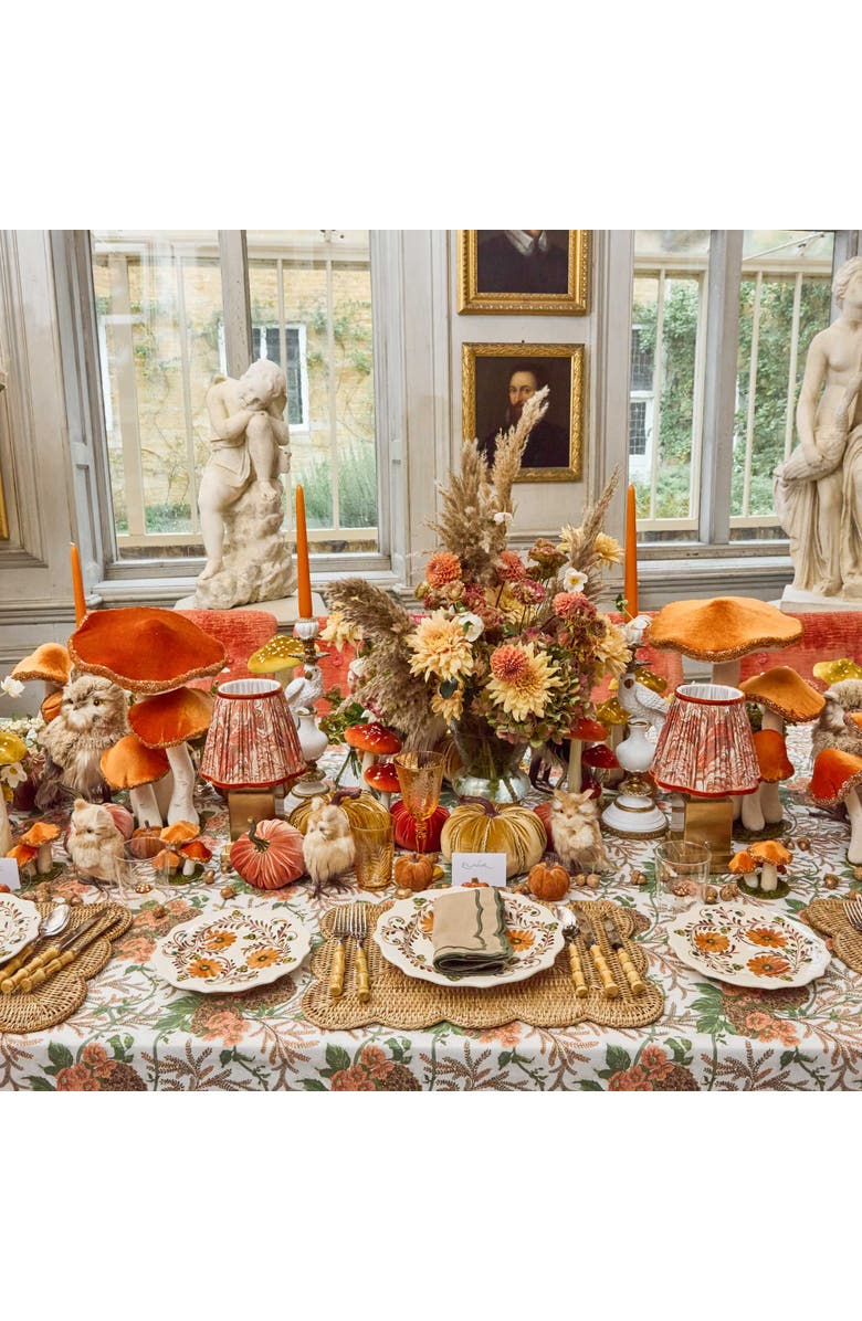 Mrs. Alice Orange Marbled Lampshade, Alternate, color, Orange