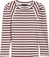 Veronica Beard Delano Directional Stripe Stretch Cotton Top