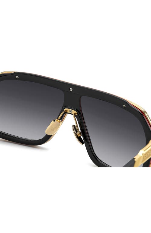 Carrera Eyewear 60mm Gradient Rectangular Sunglasses In Black Red/grey