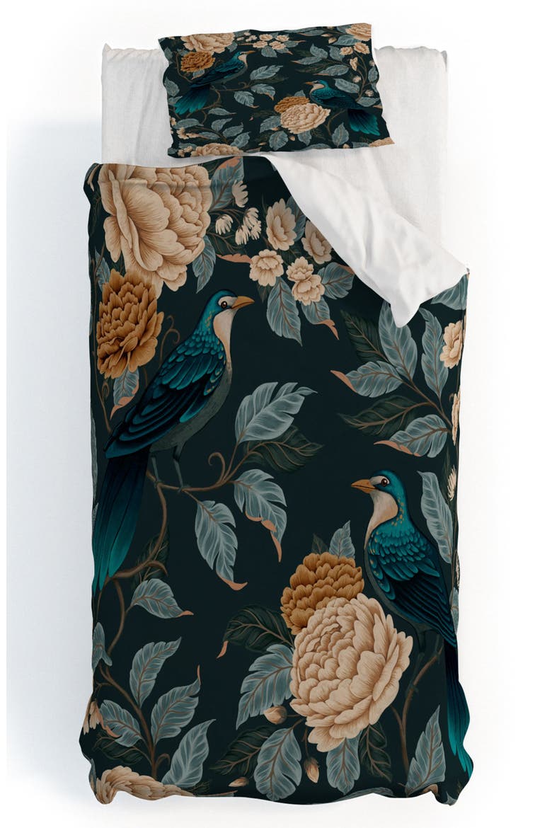Duvet Cover & Shams Set, Alternate, color, BLACK