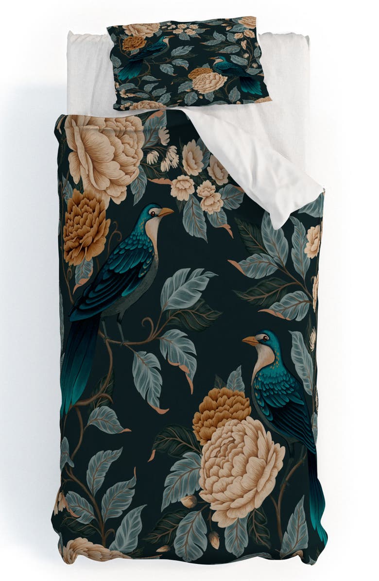 Deny Designs Duvet Cover & Shams Set, Alternate, color, Black