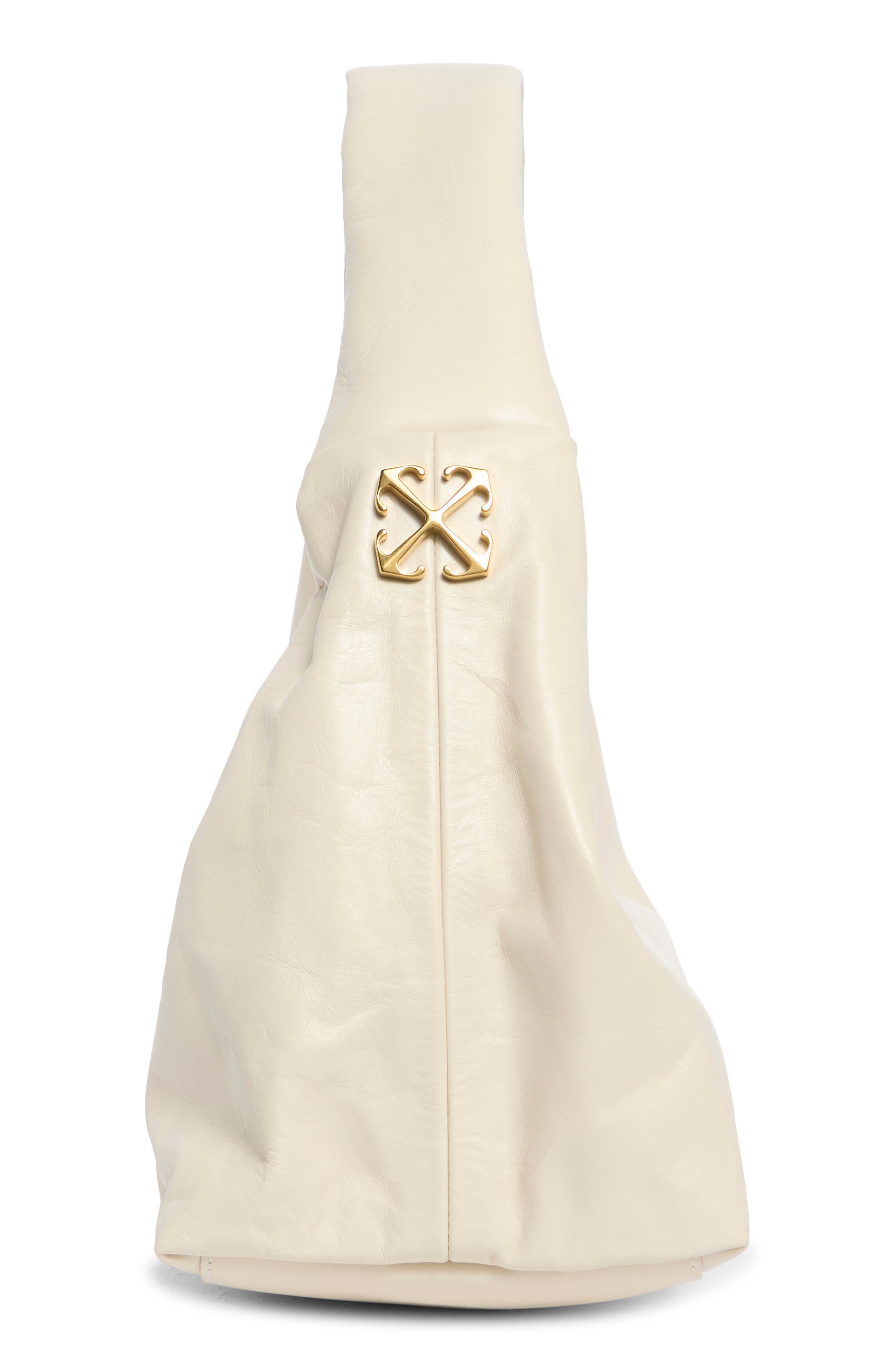 Off-White Arcade Leather Shoulder Bag, Alternate, color, Dust