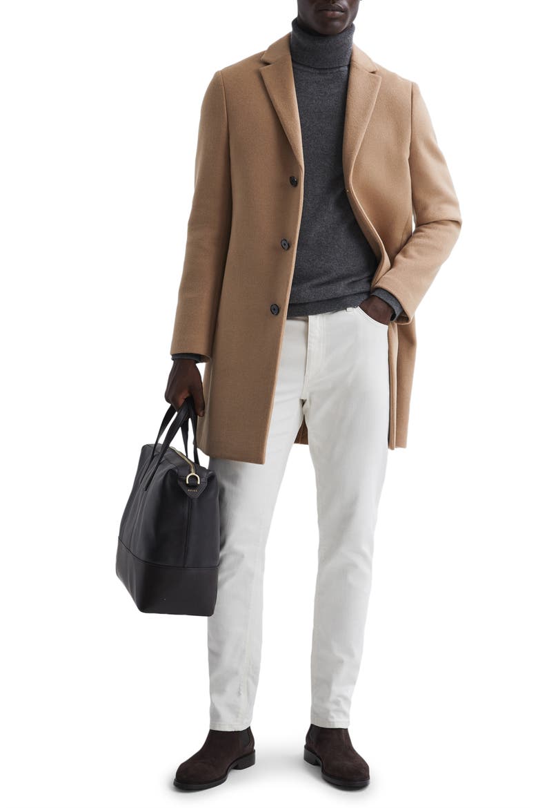 Gable Wool Blend Overcoat, Alternate, color, CAMEL