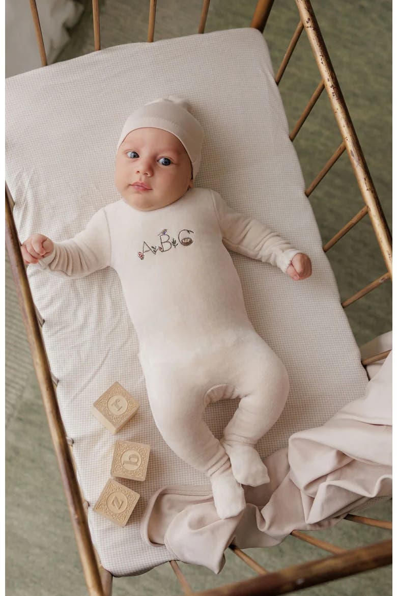 Embroidered ABC Collection - Layette Set, Alternate, color, Tan