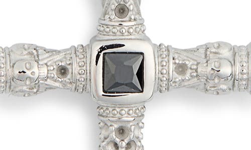 American Exchange Cross Pendant Necklace In Silver