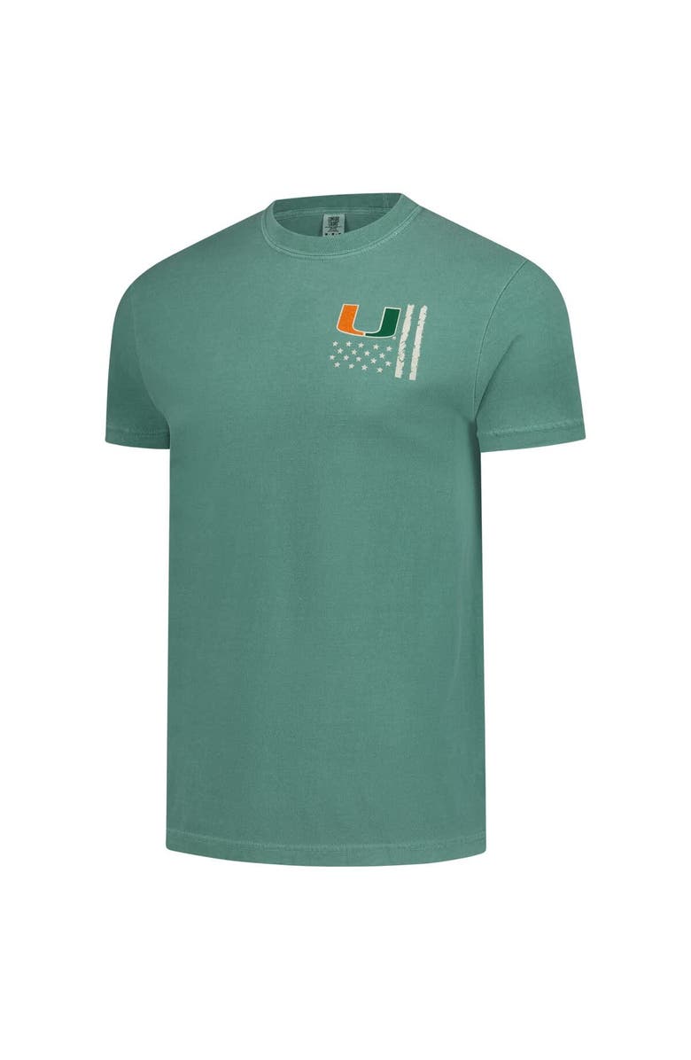 IMAGE ONE Men's  Green Miami Hurricanes Comfort Colors OHT Camo Overlay T-Shirt, Alternate, color, Green