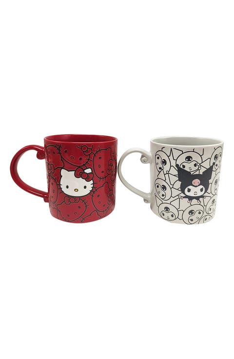 x Hello Kitty & Kuromi Set of 2 Stoneware Mugs