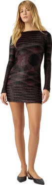 Missoni Long-sleeve Mini Dress With Flame Pattern