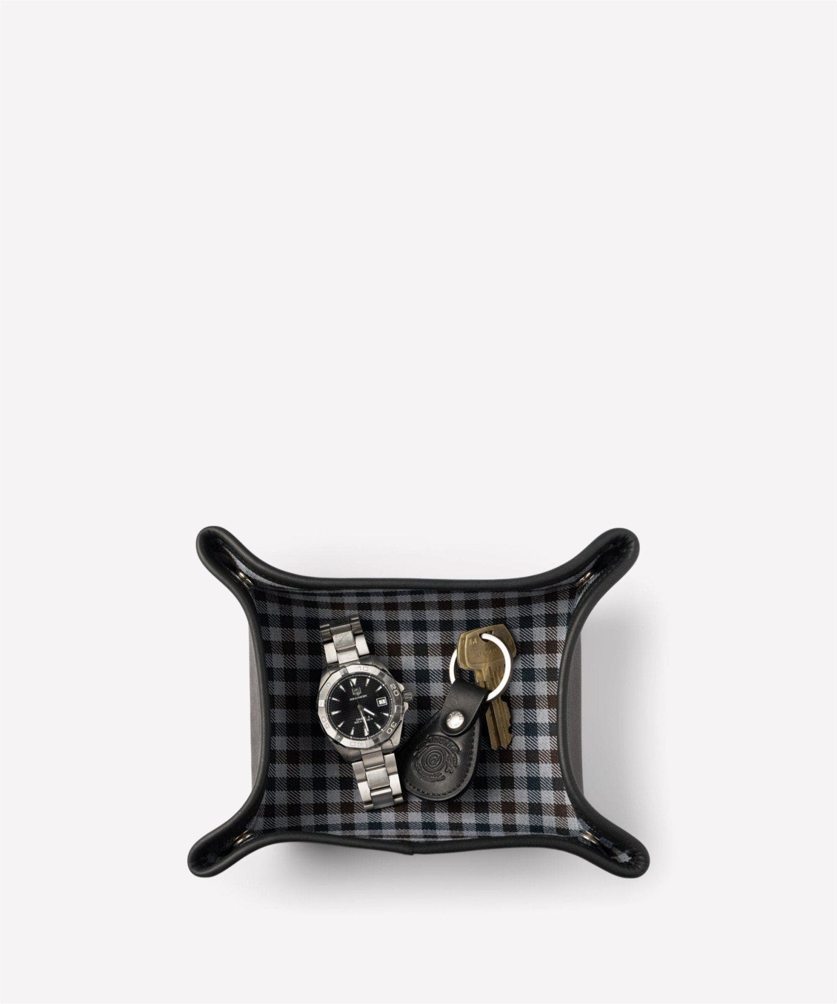 Ghurka Folding Snap Tray No. 58, Main, color, Vintage Black Leather