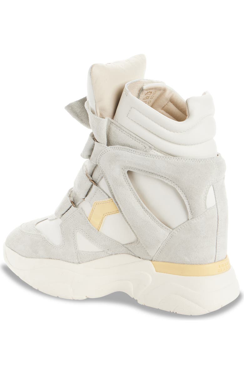Isabel Marant Balskee Hidden Wedge High Top Sneaker, Alternate, color, Chalk/ Butter