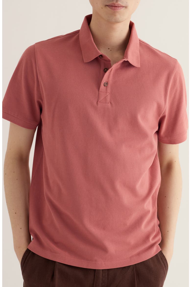 Balefire Organic Cotton Polo, Main, color, ROSE DEW