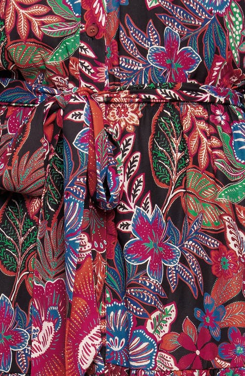 Flying Tomato Floral Bliss Woven Dress In Red Multicolor In Multi