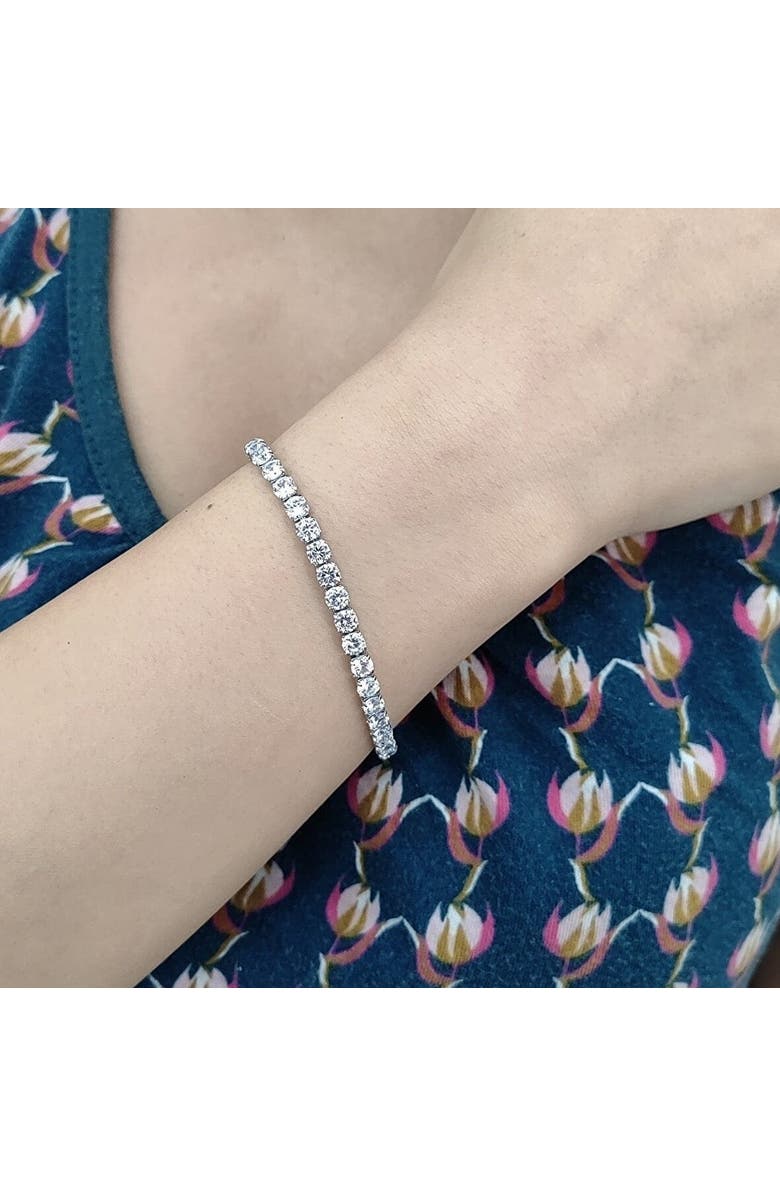 Spero London Sterling Silver Tennis Bracelet - 4mm, Alternate, color, Silver