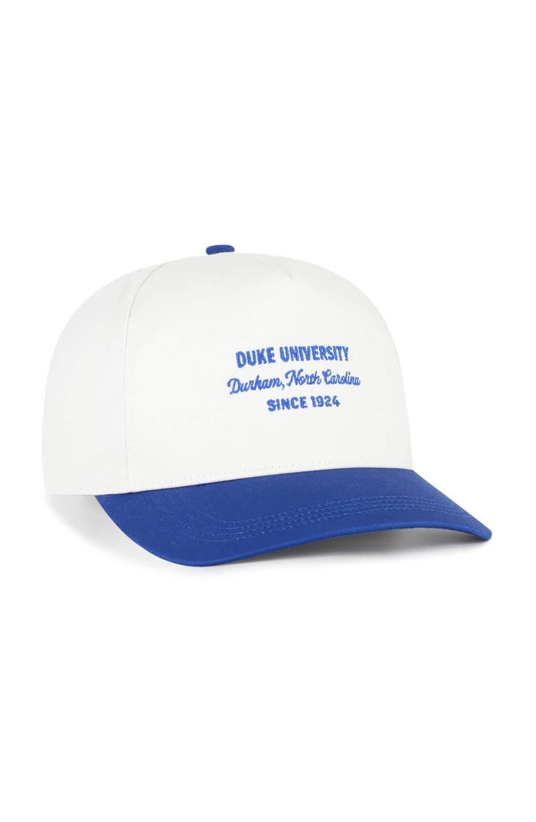 '47 Men's '47 White Duke Blue Devils Contemporary Basics Two-Tone Hitch Adjustable Hat, Alternate, color, White