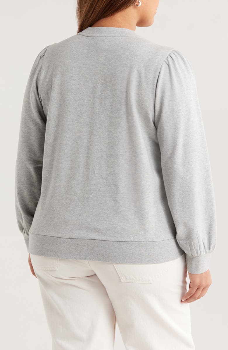 Caslon<sup>®</sup> Puff Shoulder Sweatshirt, Alternate, color, 