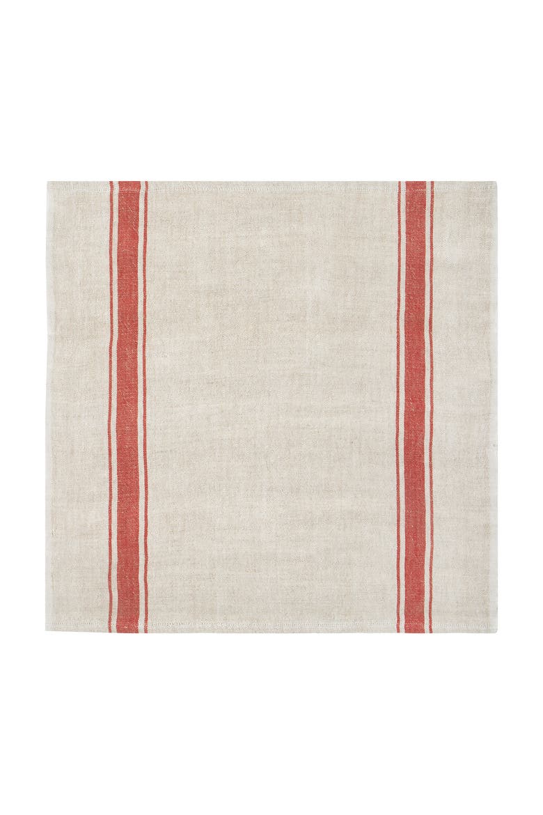 Marseille Napkins - Set of 4, Alternate, color, Red, Natural 20" x 20"