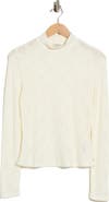 Scotch & Soda Mock Neck Lace Knit Top