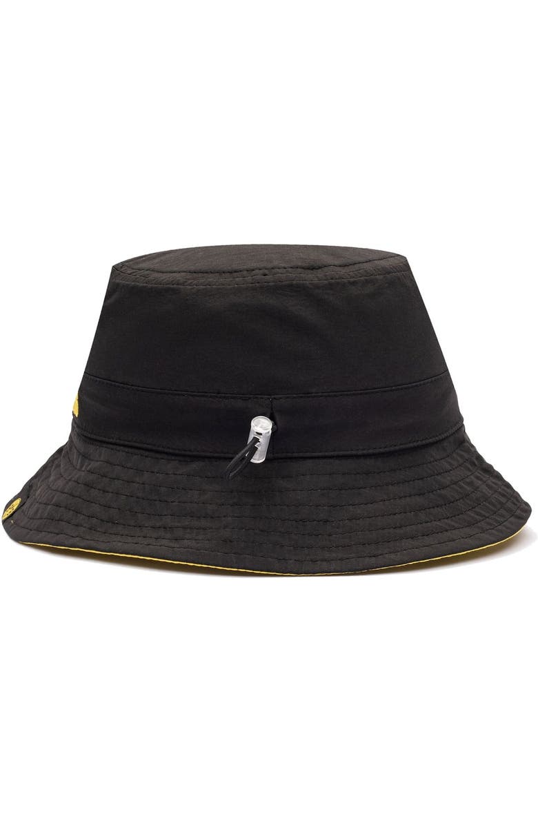 FAN INK Men's Black/Yellow Borussia Dortmund Terrain Reversible Adjustable Bucket Hat, Alternate, color, 