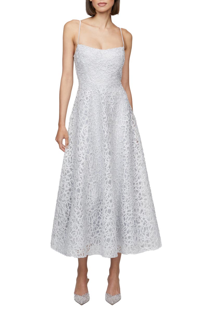 Theia Tulle Midi Dress, Main, color,