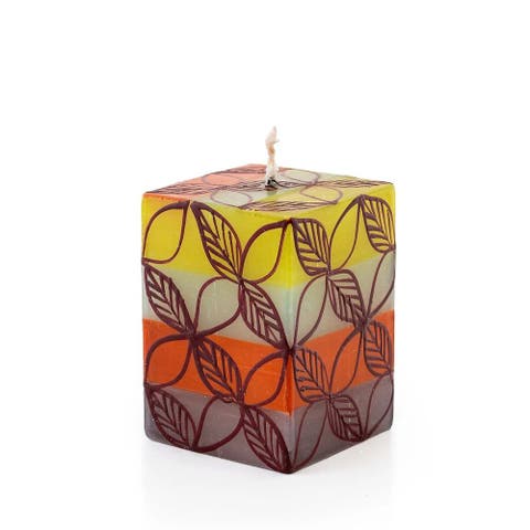 Magic Garden Painted Cube Candle