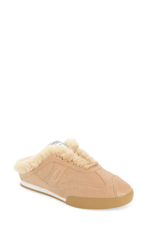 KIck Genuine Shearling Lined Sneaker Mule