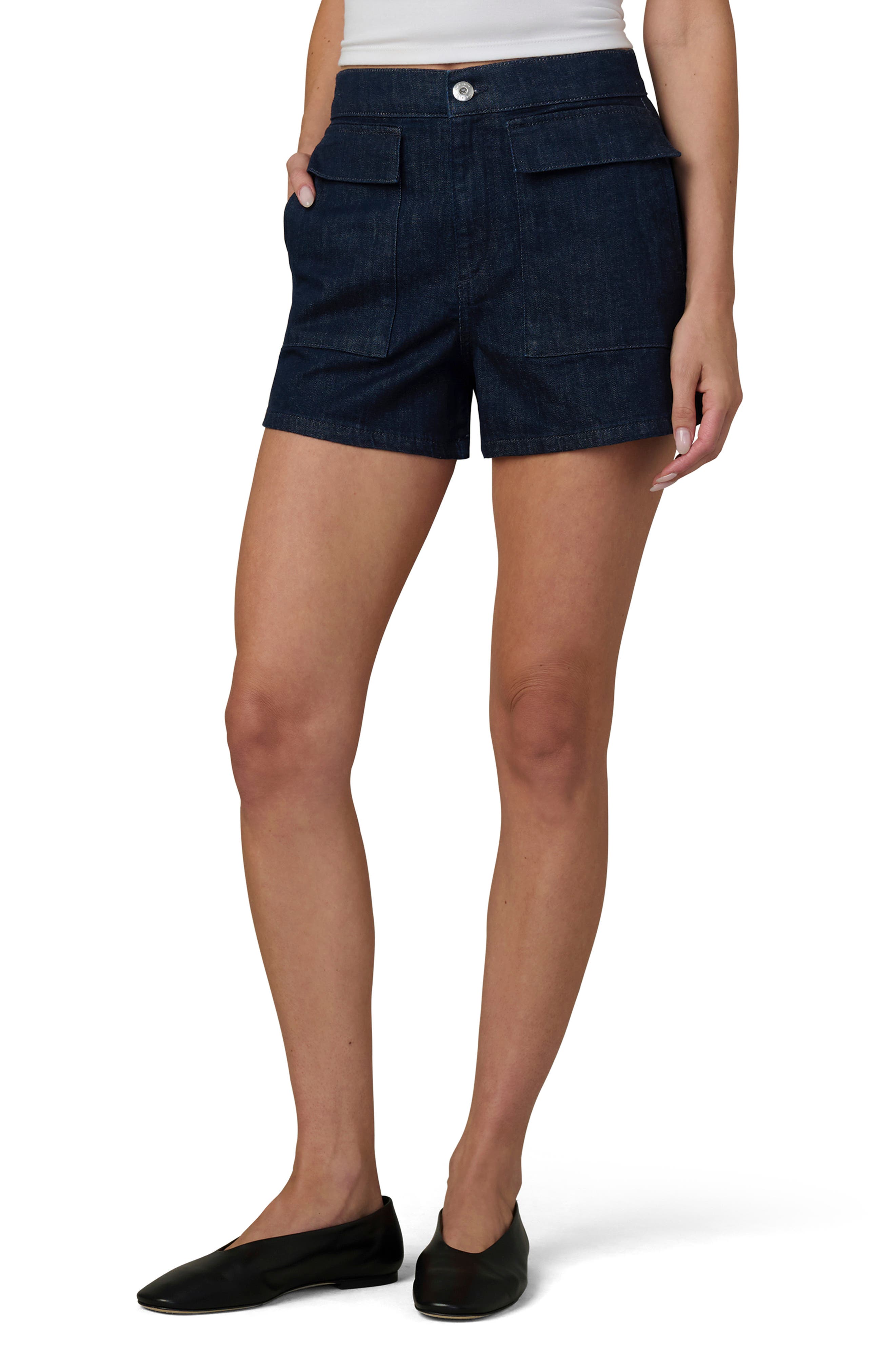 The Irina Flap Pockets Denim Shorts