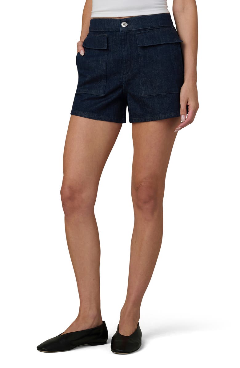 Joe's The Irina Flap Pockets Denim Shorts, Main, color, Rinse