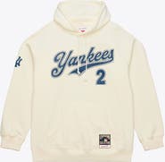Mitchell & Ness Men's Mitchell & Ness Derek Jeter Cream New York Yankees Throwback Name & Number Hoodie